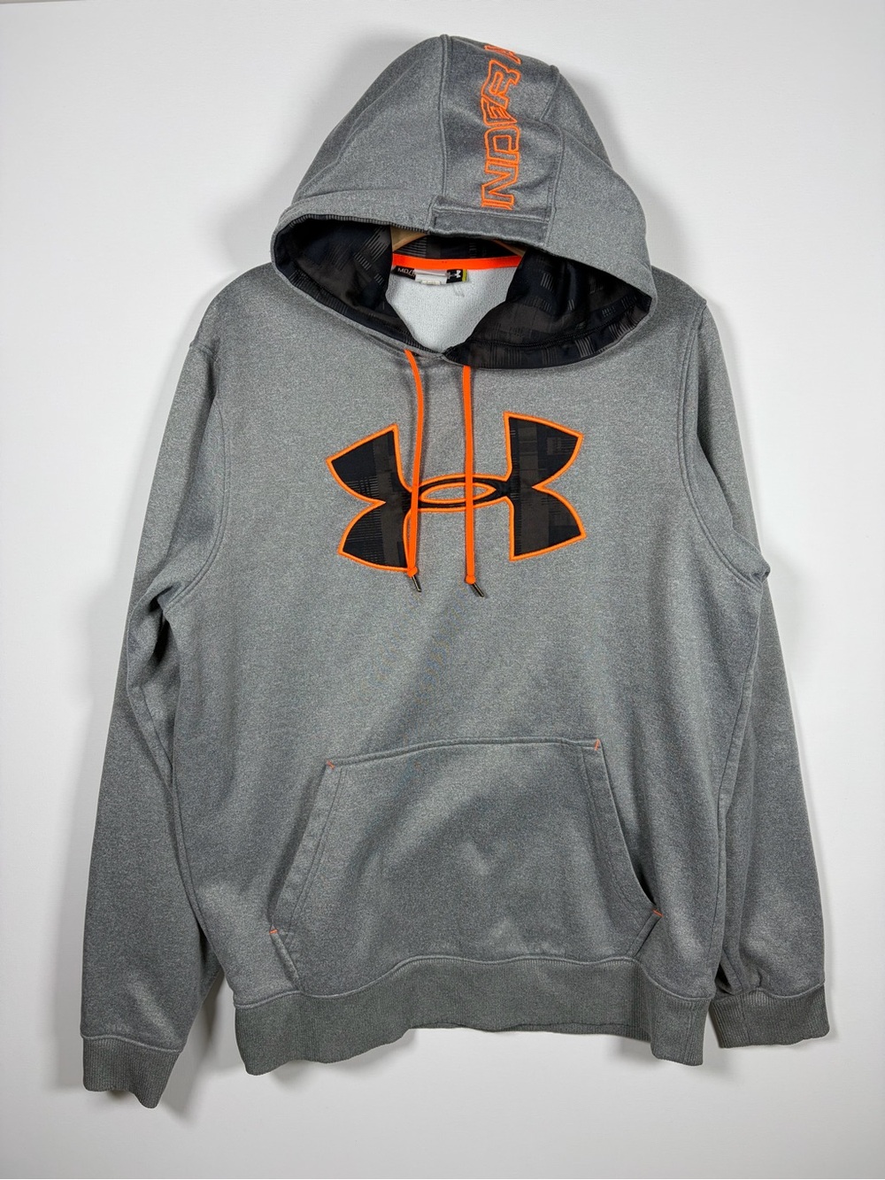 Under Armour Men’s Gray Hoodie with Orange Trim